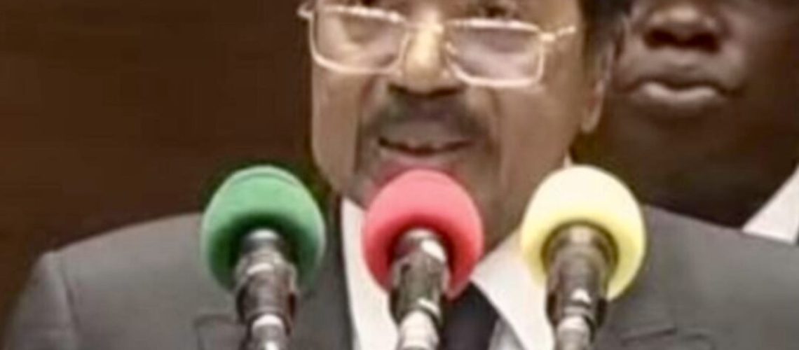 Paul Biya P.R du Cameroun lors de la prestation de sermant qui lance son 8ème mandat ce 6 novembre 2035 à Yaoundé.