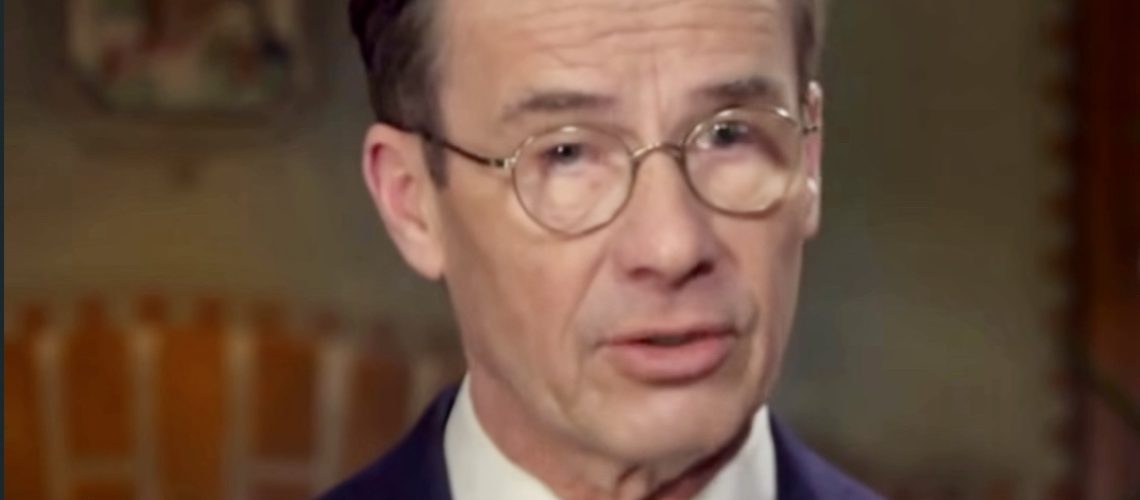 Ulf Kristersson, PM se Suède lors de son discours de fin d’année - capture d’écran